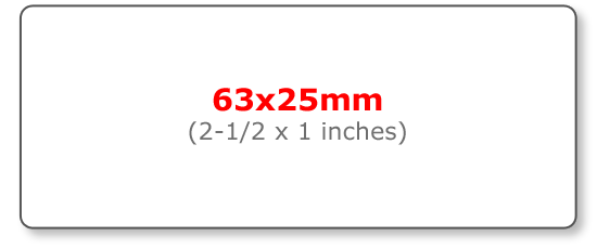 Personalised Labels 63x25mm